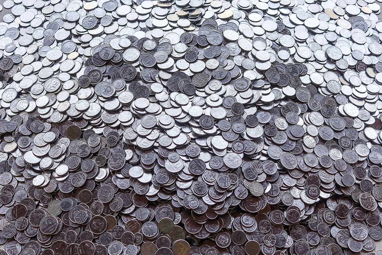 spousta mincí